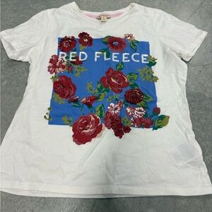 Brooks brothers Red Fleece  White Floral Graphic Tee Large